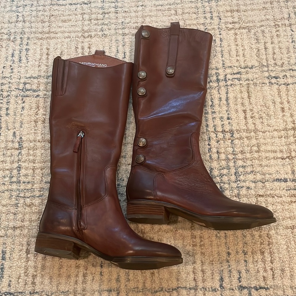 Arturo Chiang Brown Riding Boots